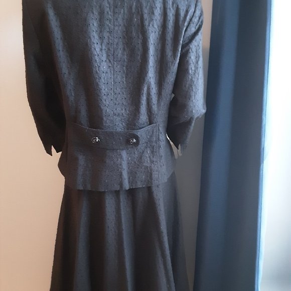 Black Two Piece Skirt Suit by JOSEPHINE CHAUS - Picture 5 of 11